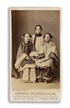 (CHINA) Box containing 45 small-format photographic portraits and scenes,